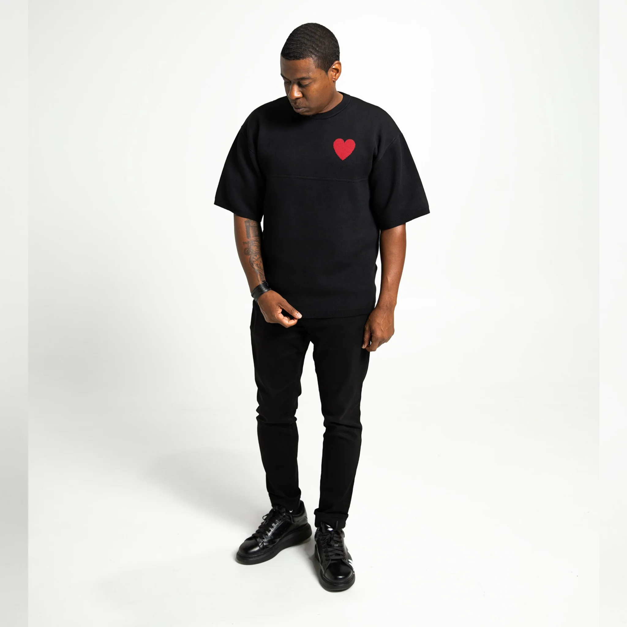 By His MRCY Heavy Knit Tee-Black - Image 3