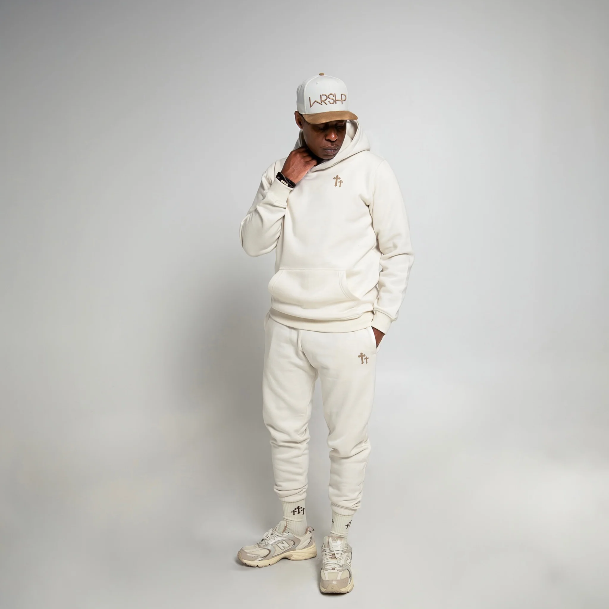 Carry My Cross Jogger Basic- Cream - Image 3