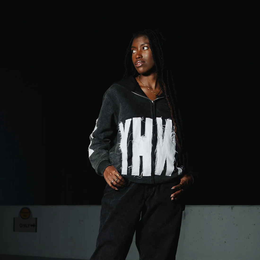 Distressed YHWH Star Zip Up - Image 11