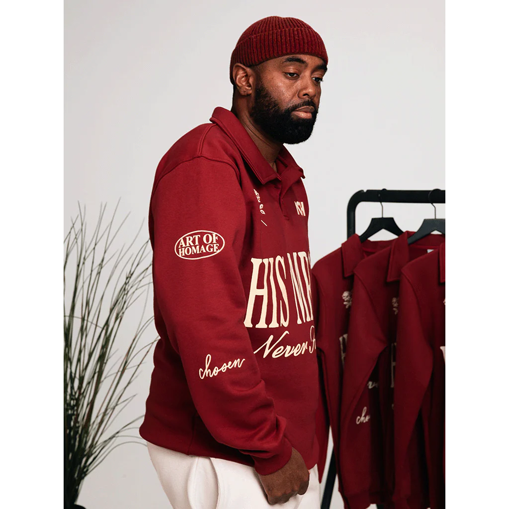 His MRCY Never Fails Collared Pullover - Image 5