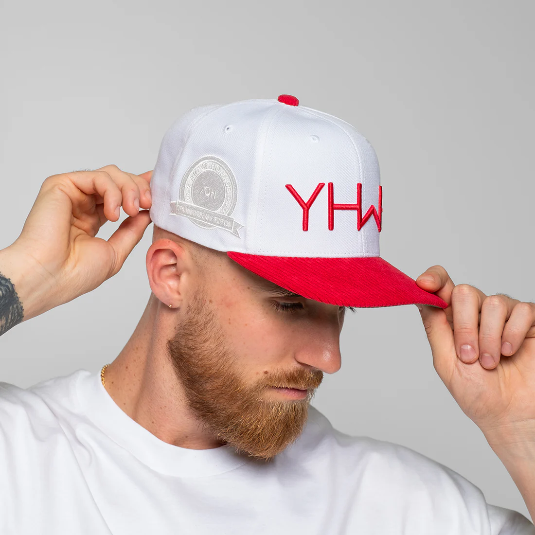 Rose Corduroy YHWH Snapback - Image 3