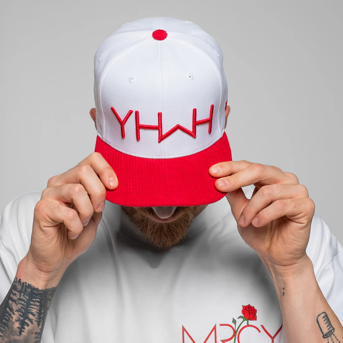 Rose Corduroy YHWH Snapback - Image 4