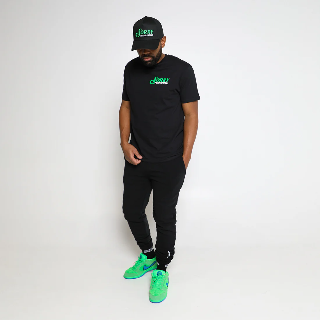 Sorry I Was Praying PF Cap - Green - Image 5