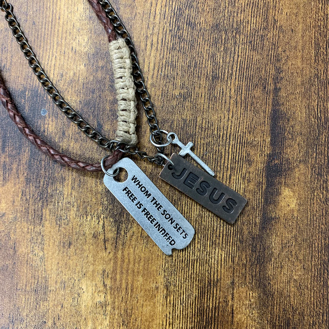 Trinity Tribal Dual Necklace - Jesus - Image 4